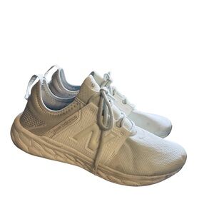 New Balance White Fresh Foam Lace-Up Sneakers
